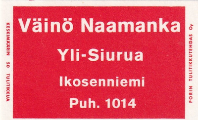 Yli-Siurua,  Ikosenniemi, Väinö Naamanka   2/11