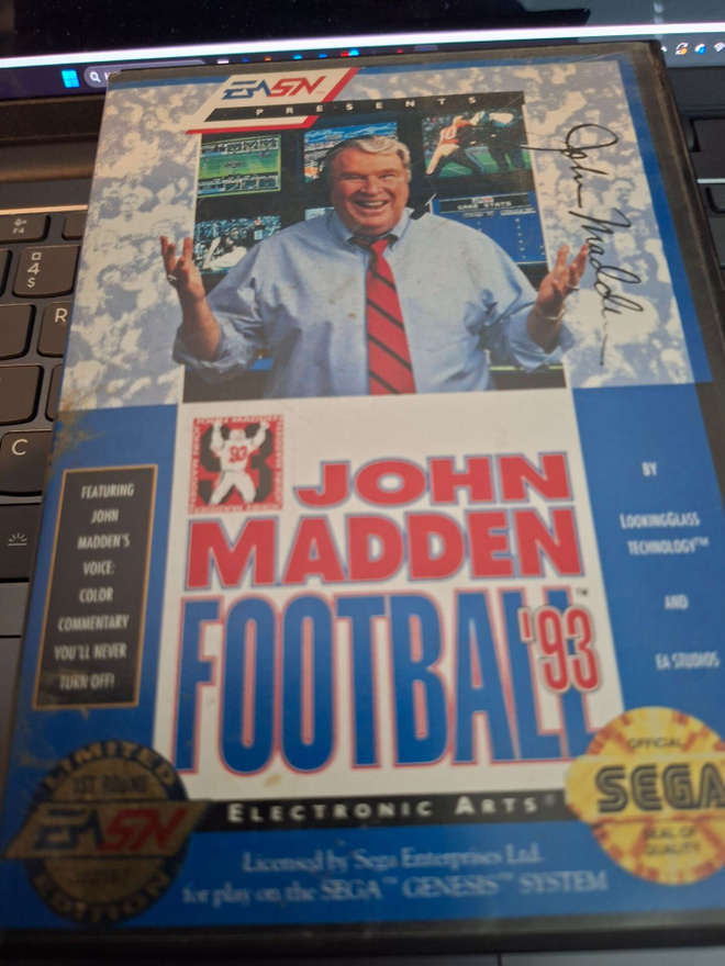 Sega Genesis John Madden Football 93 CIB