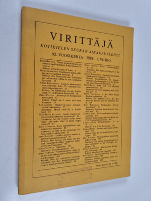 Virittäjä 1/1988