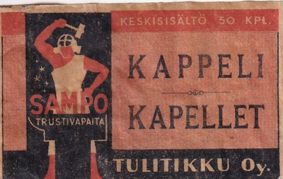 Helsinki, Kappeli, Kapellet , Tulitikku Oy,.  s3
