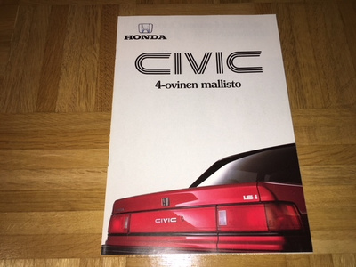 Esite Honda Civic 4-ovinen mallisto 1988