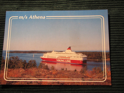 Viking Line. m/s Athena. Laivapostikortti