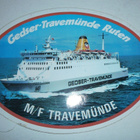 m/f Travemünde, vanha käyttämätön tarra - pikkukuva 1