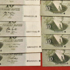 21 x TÄHTI: 10 + 50 + 100 mk. Ryppyiset, kunto 3-4. (KD16) - pikkukuva 5
