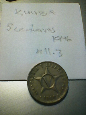 Kuuba 5 centavos 1946, km#11.3