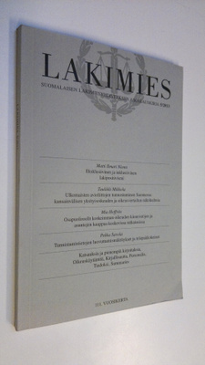 Lakimies 5/2013 : Suomalaisen lakimiesyhdistyksen aikakau...