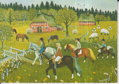 Hevonen, maalaus by H-L. Seidler , e38