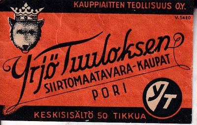 Pori, Yrjö Tuuloksen sirtomaatavara - kaupat, s98