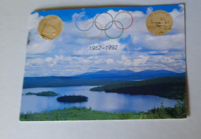 Olympiakolikon mainos/paikkakuntakortti 1992
