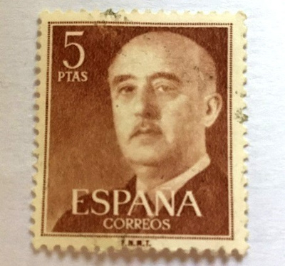 Francisco Franco Espanja Postimerkki
