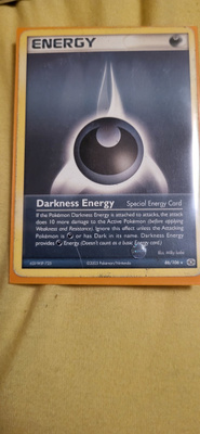 Darkness Energy (Special) - 86/106 - Rare Ex Emerald card