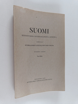 Suomi : kirjoituksia isänmaallisista aineista - 5. jakso,...