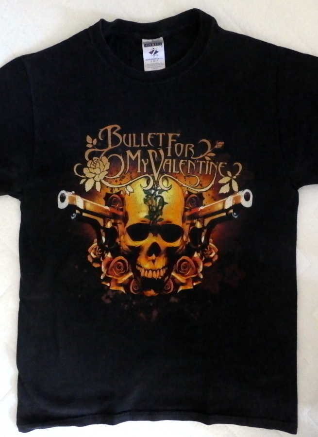 BULLET FOR MY VALENTINE skull T-Paita S-koko