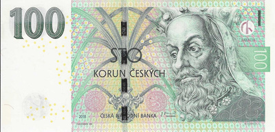 CZECH REPUBLIC 100 KORUN 2018. UNC
