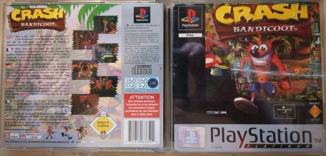 Crash Bandicoot PlayStation PS1 Platinum (Käytetty)
