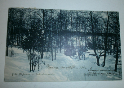 Helsinki, Korkeasaarelta, vanha mv pk, p. 1905