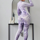 Upeakuosinen jumpsuit catsuit kissapuku M uusi polyester - pikkukuva 3