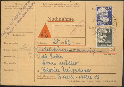 DDR Mi 337 ym postiennakkokortti