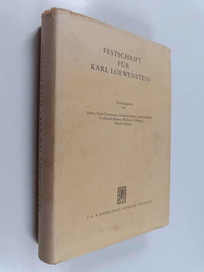 Henry Steele Commager ym. : Festschrift fur Karl Loewenst...