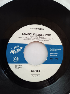 SINGLE- LEVY: OLIVER  BLUE MASTER BLU 779