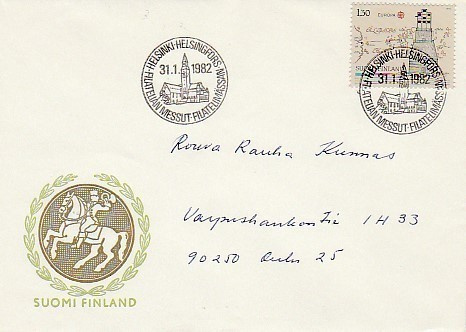 ERIKOISLEIMA , Filatelian Messut, Helsinki 31.1.1982