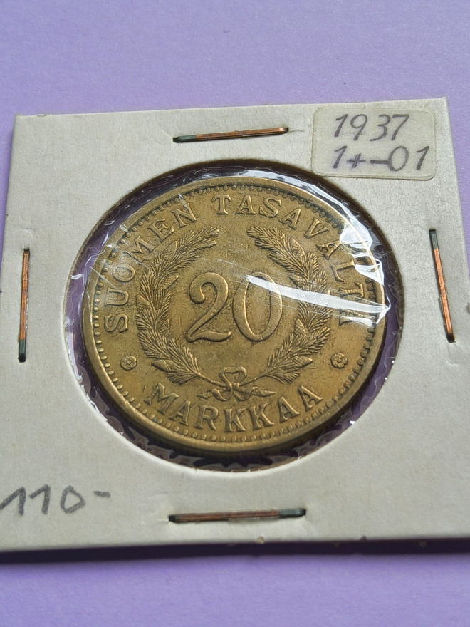 SUOMEN TASAVALTA 20 MARKKAA 1937