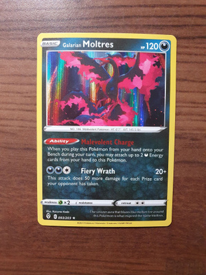 Pokemon Galarian Moltres 093/203 Holo Rare