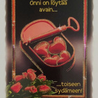 "Onni on löytää avain..."-kimalletta-KULKEMATON POSTIKORTTI - pikkukuva 1