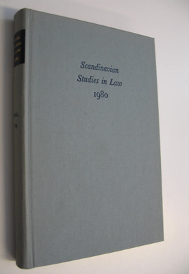 Folke (edit.) Schmidt : Scandinavian Studies in Law 1980 ...