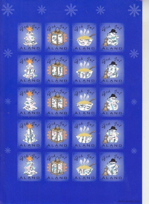 Åland 2002 joulumerkkiarkki.