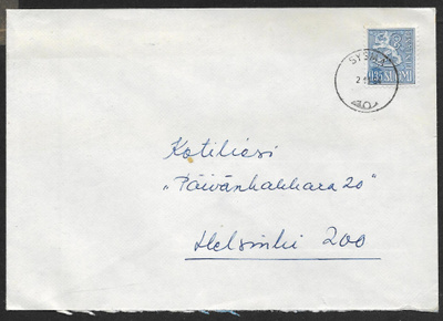 Postilähetys - Yl.m. 0,35mk (LAPE 613) Sysmä 2.11.64