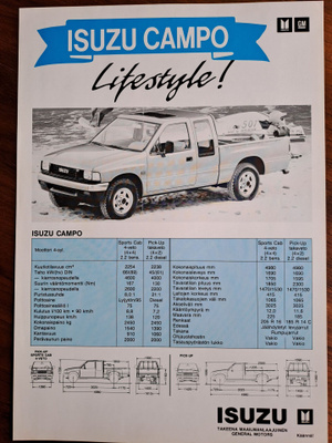 Isuzu Campo -esite, 1989