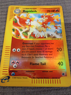 Rapidash 62/165 (Reverse Holo) - Expedition Base Set (2002)