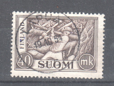 M30 40 mk puunhakkaaja kaunisleimaisena.