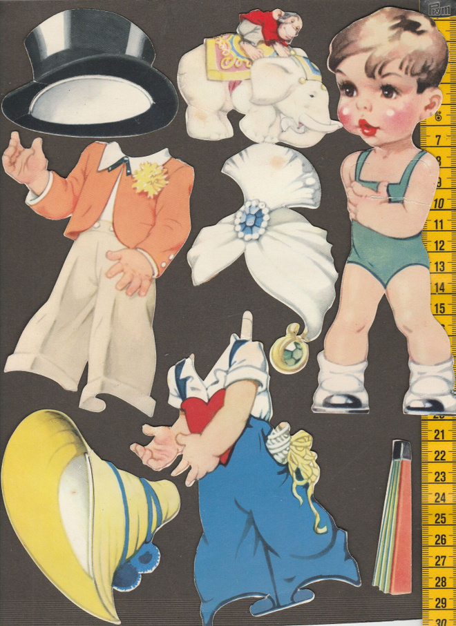 Paperinukke Dieter 1940-50-luku