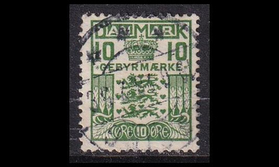 Tanska VM_15 o Gebyr 10 öre vihreä (1926)