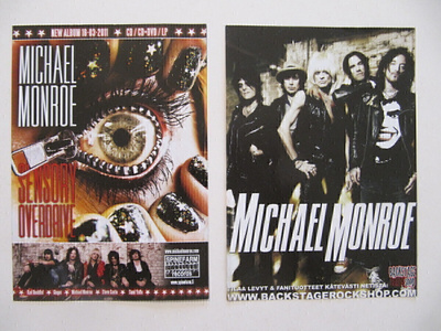 Michael Monroe 2 kpl tour flyer Hanoi Rocks