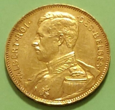 Belgia 20 Francs 1914 Univormu (aika harvinainen).