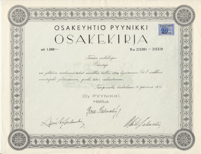 OKK 1956 Pyynikki Oy vihreä, Tampere