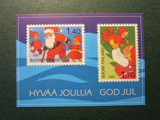 C. 20  1987  Joulupostimerkit kuvassa  SR , kulkematon