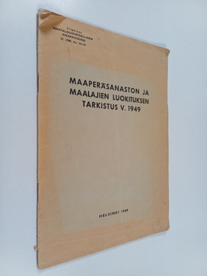 Maaperäsanaston ja maalajien luokituksen tarkistus v. 1949