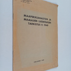 Maaperäsanaston ja maalajien luokituksen tarkistus v. 1949 - pikkukuva 1
