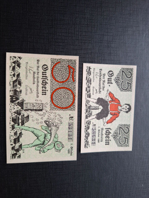 Saksa Neustreliz 2 seteliä 1920