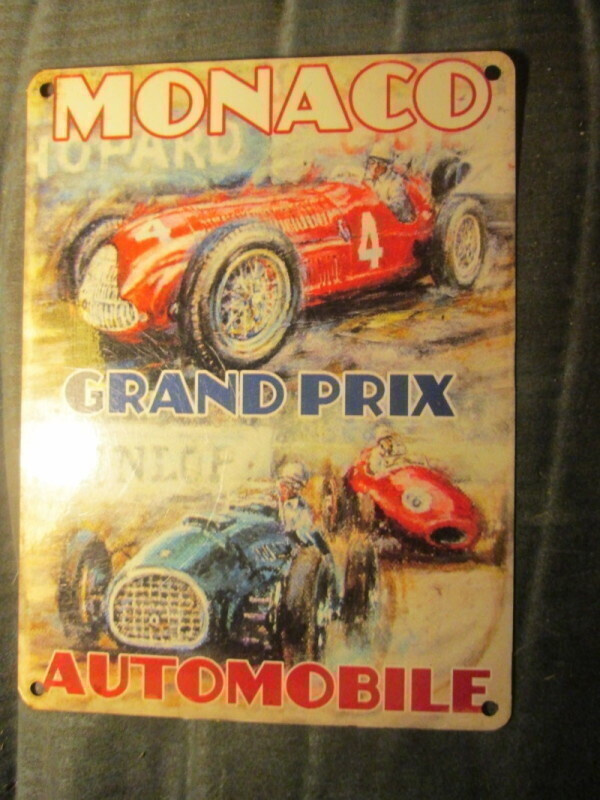 Peltikyltti Monaco Grand Prix. Koko A5