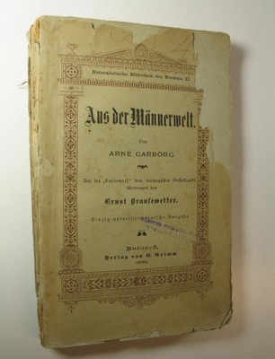 Arne Garborg : Aus der männerwelt (1888)