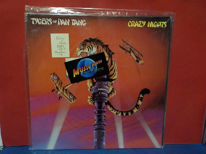 TYGERS OF PAN TANG - CRAZY NIGHTS EX+/EX+ SCAND -81 PRESS LP