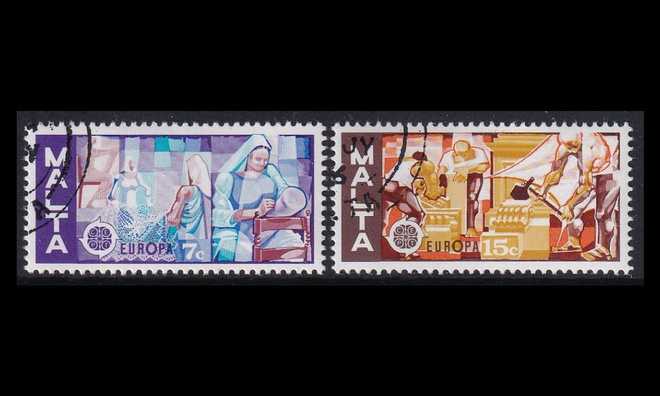 Malta 532-3 o Europa taidekäsityöt (1976)