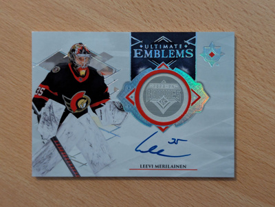 2023-24 Ultimate Leevi Merilainen Emblems Rookie Auto
