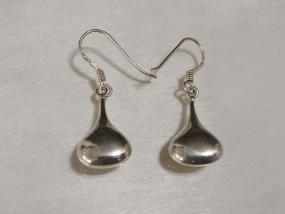 Hopeaa, Teardrop Ball Dangle Drop, korvakorut 925