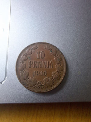 10 penniä 1916.